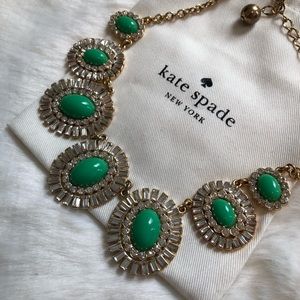 Kate Spade Green & Gold Costume Bib Costume Necklace